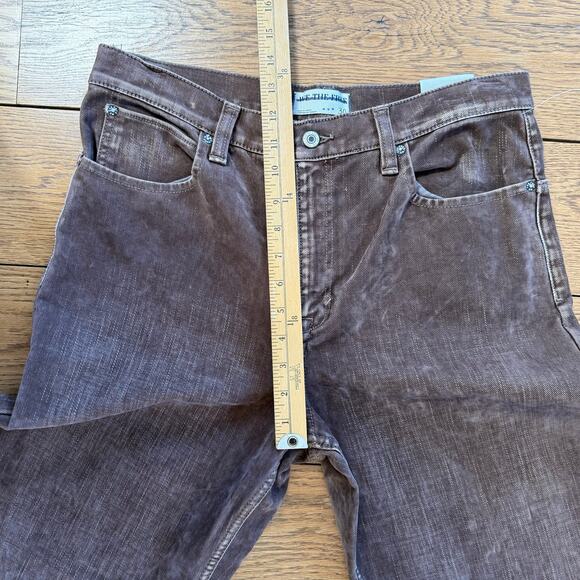 FREE PEOPLE Tinsley Baggy High Rise Flocked Jeans / Chocolate Brown SZ 30 - Picture 12 of 15